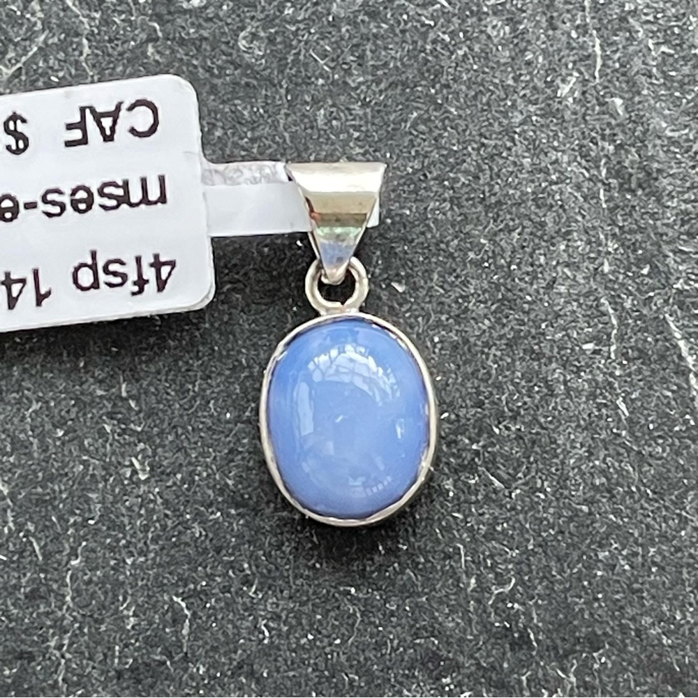 Elegant Sterling Silver 925 Blue Star Sapphire Pendant - Picture 2 of 11